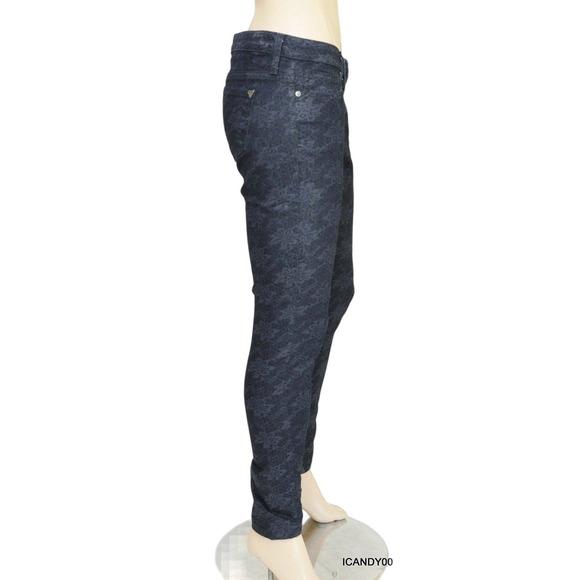 Guess MAXINE Fit Low Rise Leggings Jeans Pants Trousers Floral Print 25/28 Nwt - Picture 3 of 7